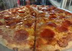 Pepperoni pizza fresh out of the oven